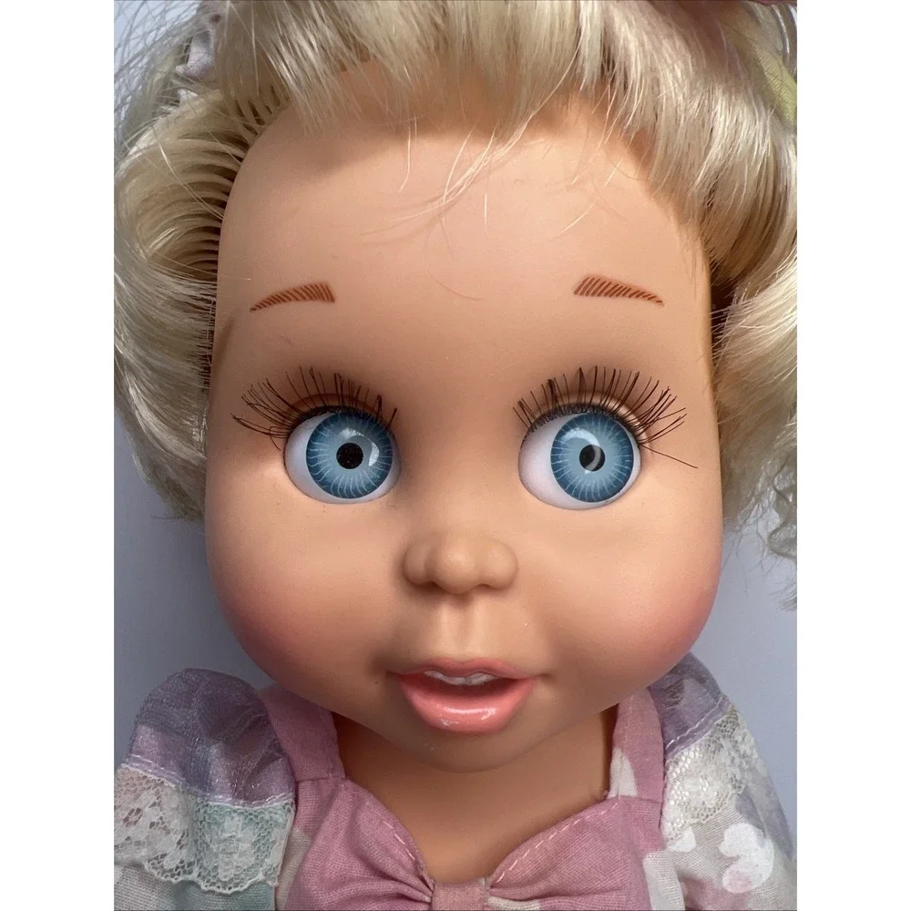 Vintage 1990 Galoob Baby Face So Innocent Cynthia #7 Doll Blonde Blue Eyes